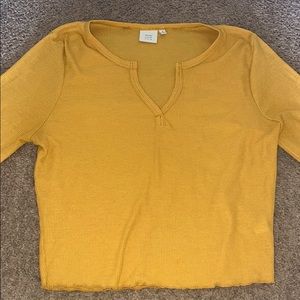 Yellow Long Sleeve Top